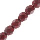 Abalorios facetadas cristal Checo Fire Polished 4mm - Snake color Jet deep red